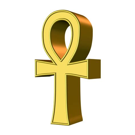 Golden Ankh Ancient Egyptian Pharaoh Symbol Illustration Free Image