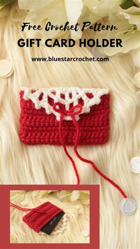 Lacy Crochet Gift Card Holder Free Pattern Blue Star Crochet