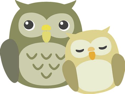 Owls Mother And Baby Clipart Free Download Transparent Png Creazilla