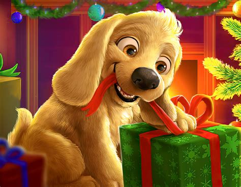 You can make screen standout with the desktop christmas dog cartoon pictures! Cute christmas dog cartoon - Aranyos karácsonyi kutya (meserajz) - Megaport Media