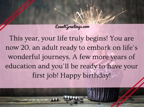 50 Amazing Happy 20th Birthday Quotes To Wish Dearest Person
