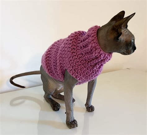 crochet cat sweater crochet 365 knit too
