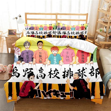 Anime Duvet Cover Set Haikyuu Bed Comforter Sets Twin Full Queen King