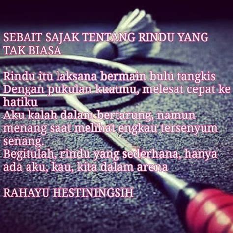 SEBAIT SAJAK TENTANG RINDU YANG TAK BIASA