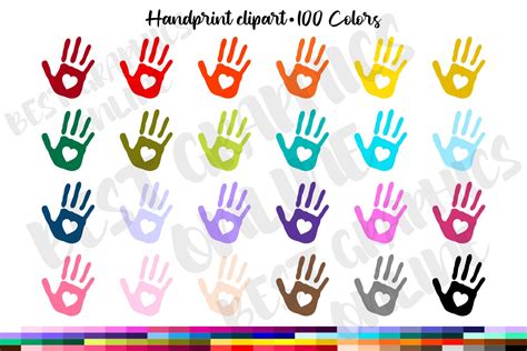 Painted Hands Clipart Kids Baby Hands Gráfico Por Bestgraphicsonline