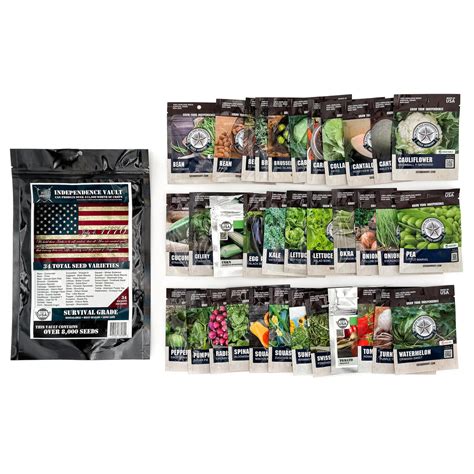Independence Vault Survival Seed Bank Heirloom And Non Gmo Seeds