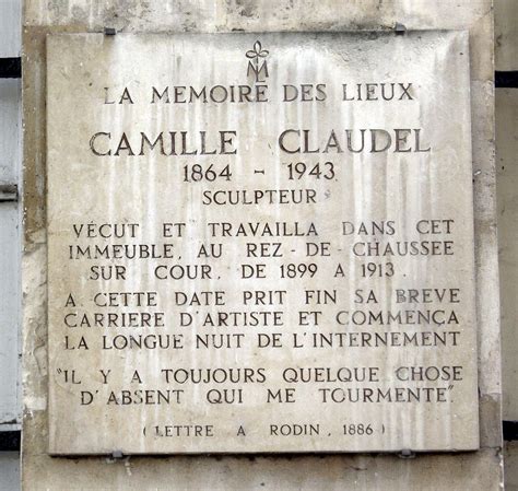 Plaque Camille Claudel Quai De Bourbon Paris Camille Claudel
