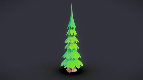 Stylized Pine Tree Tree Download Free 3d Model By Batuhan13 Deadcad