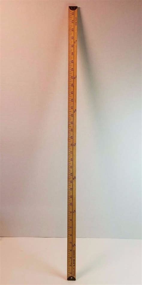 Vtg Westcott Yardstick Yard Rule Stick Ruler Wood Metal 36 3 Foot No