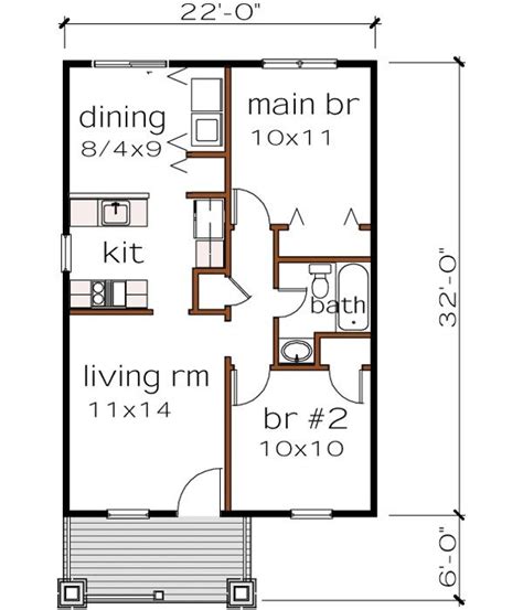 Elegant 2 Bedroom Bungalow House Floor Plans New Home Plans Design