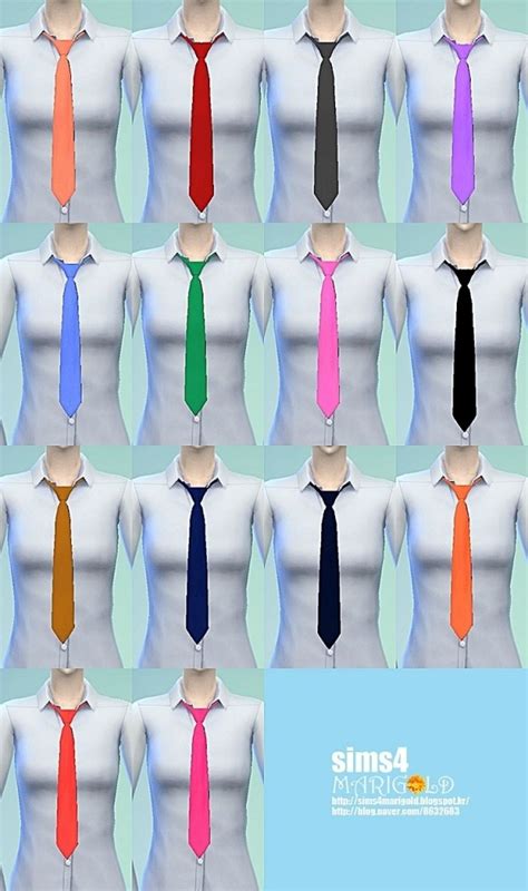 Female Necktie Tight Version Sims 4 Accessories
