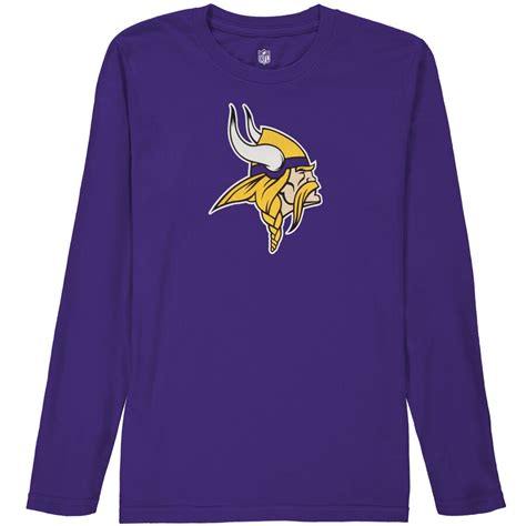Minnesota Vikings Youth Team Logo Long Sleeve T Shirt Purple