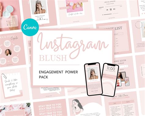 Blush Beauty Instagram Template Bundle Social Media Video Etsy New