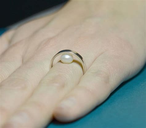Handmade Sterling Silver Pearl Ring By Sonja Bessant Jewellery