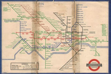 London Underground Tube Plan Map Diagram Middle Circle Harry Beck 1 1938