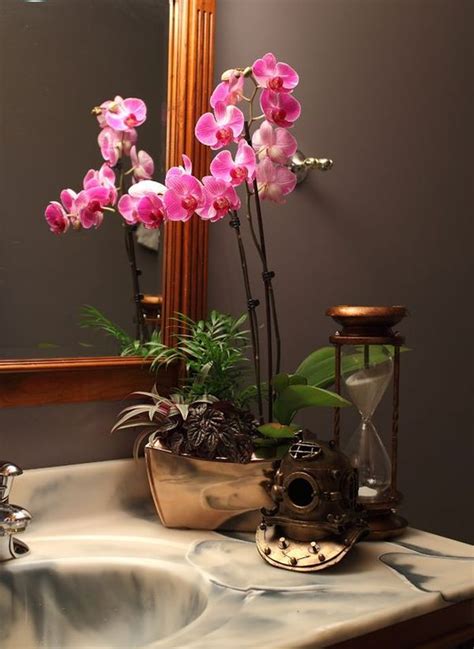 Ideas on how to decorating your bathroom. 19 Fun Ways To Style the House and Decorate with Orchids