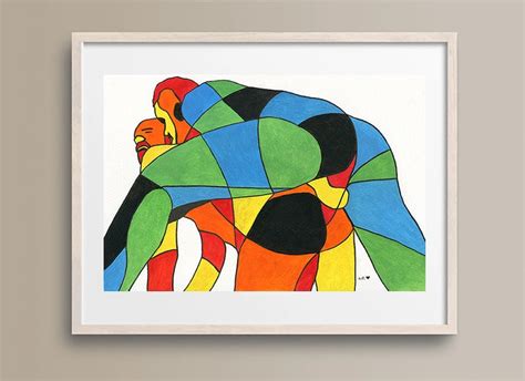 Gay Art Print Gay Couple Gay Lovers Erotic Male Nude Abstract Etsy Finland