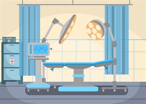 Premium Vector Surgery Room Equipment Flat Vector Illustration