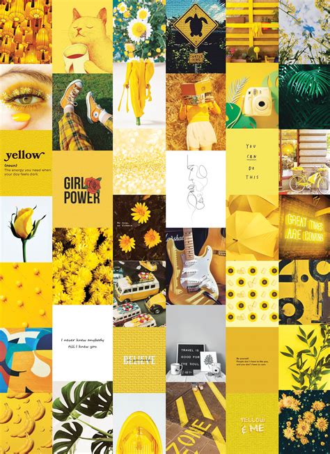 28 With Aesthetic Wallpapers Yellow Collage Hd