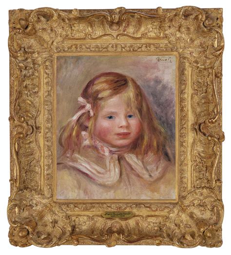 Pierre Auguste Renoir 1841 1919 Coco Au Ruban Rose Christies
