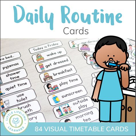 Daily Routine Cards Little Lifelong Learners Routine