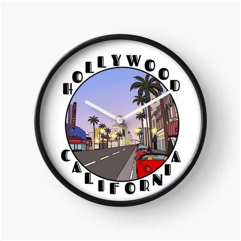 Hollywood California Clock By Lfdbc Hollywood California Clock