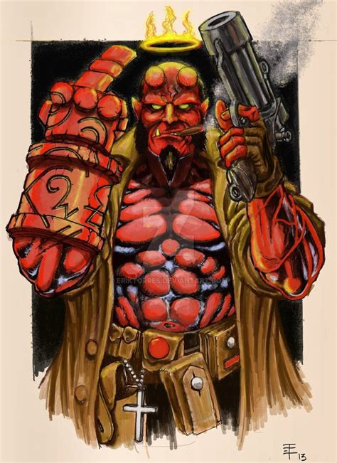 Hellboy Practice Final By Eriktorres Art Superhero Art Deviantart