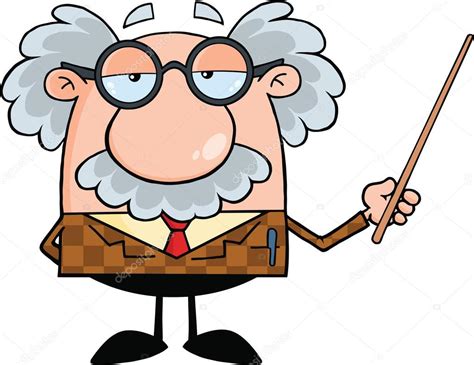 Funny Professor Holding A Pointer Stock Photo By ©hittoon 30306303