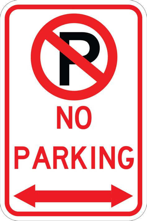 (parking sign blog post updated again on august 9, 2020). No Parking Both Way Arrow - Sign Wise