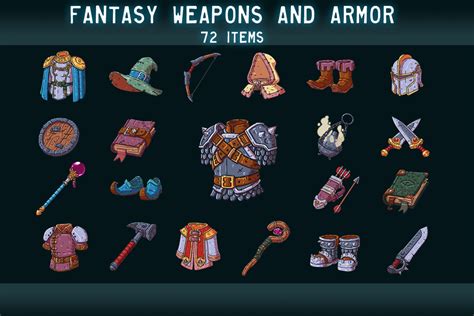 Weapons and Armor | 2D Icons | Unity Asset Store