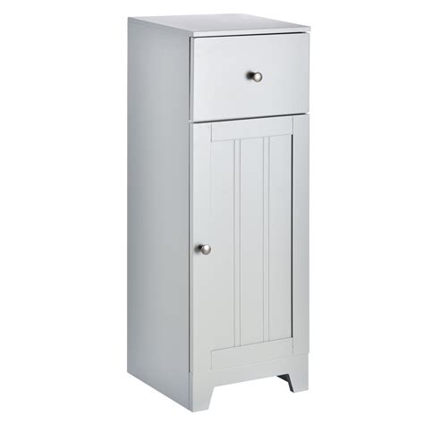 Kleankin Small Floor Storage Bathroom Cabinet Organizer With 1 Storage