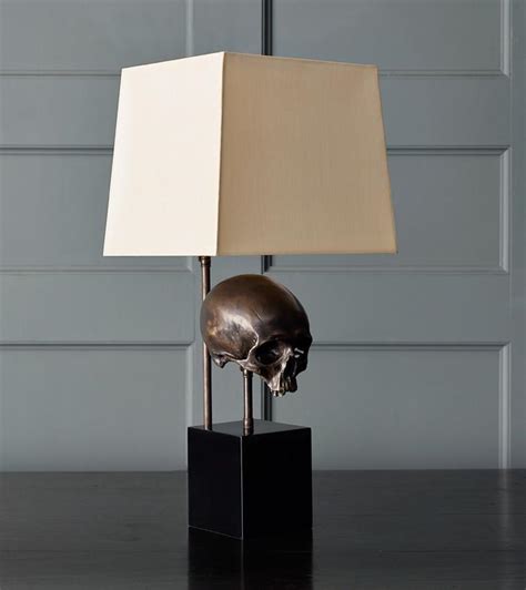 Skull Table Lamp Bronze Blackman Cruz