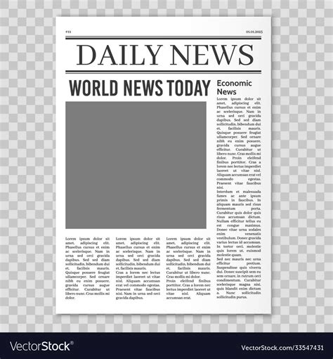 Newspaper Front Page Template