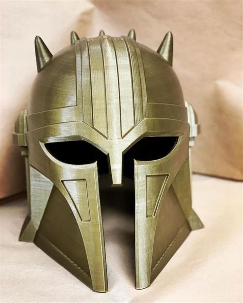 Here's how to make a low cost costume helmet using cardboard. 3D Printed Mandalorian Armorer Helmet in 2020 | Cosplay helmet, Mandalorian cosplay, Mandalorian ...