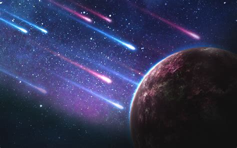 Planet Wallpaper 4k Comet Galaxy Asteroids Colorful Space 916