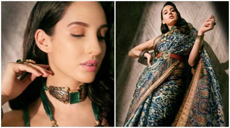 Nora Fatehi Looks Lovely In This Jj Valaya Sari See Pics Lifestyle