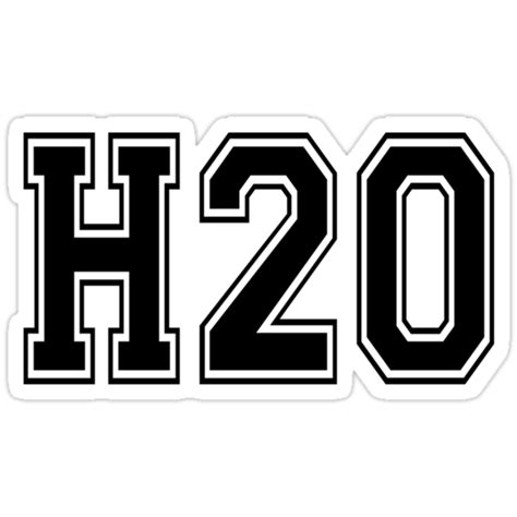 H2o Varsity Font Stickers By Tom Steinberg Redbubble