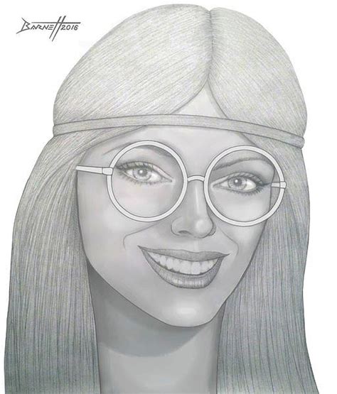 Hippie Girl Drawing By Mark Barnett
