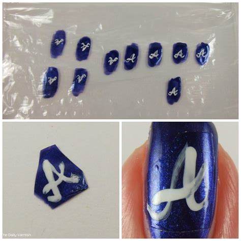 I recently posted a laser printer decal tutorial on my facebook page and decided to try it out on a smaller scale and make diy nail decals! DIY Nail Decals (+ Atlanta Braves nail art) - The Daily Varnish