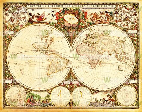 Antique World Map Wallpaper Wallpapersafari
