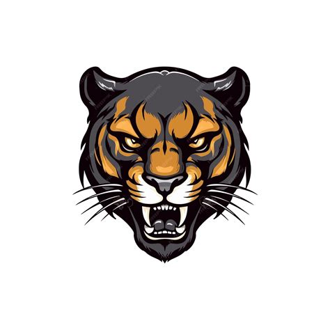 Panther Maskottchen Logo Design Panther Vektor Illustration Premium