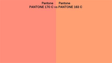 Pantone 170 C Vs Pantone 163 C Side By Side Comparison