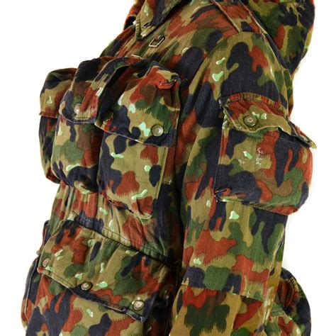 Genuine Swiss Army Jacket M70 Alpenflage Camo Sniper Combat Hooded Parka