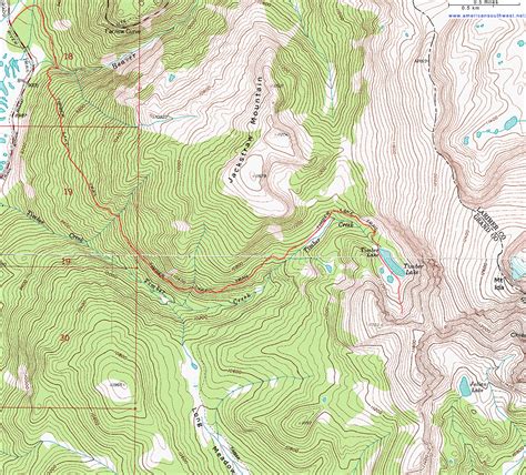 Topographic Map Of The Timber Lake Trail Rocky Mountain National Park
