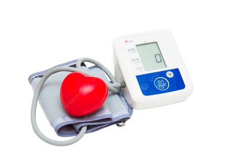 White Background Displays Digital Blood Pressure Monitor With