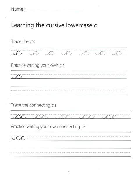Cursive C How To Write A Lowercase C In Cursive