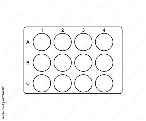 12 Well Plate Template Clipart Image Vector De Stock Adobe Stock