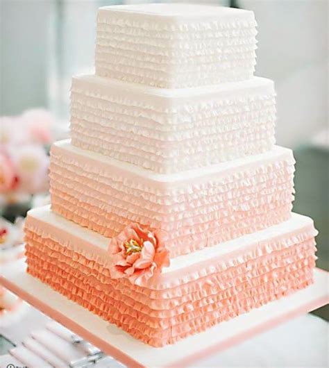 Stunning Ombre Coral Cake Inspired By Weddingconcepts Square