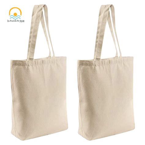 2 Pcs Reusable Blank Canvas Tote Bags For Grocery Bags Book Bags