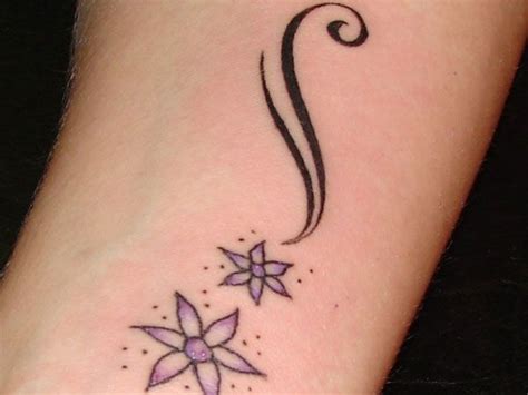 0violet Flowers Swirls Swirl Tattoo Tattoos Violet Flower Tattoos